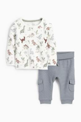 Dino - Baby-Outfit - 2 teilig - strukturiert