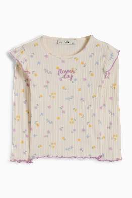 Flores - camiseta de manga larga - con textura