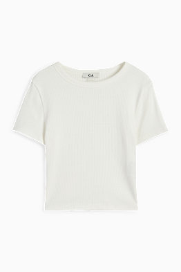 Crop T-Shirt - gerippt