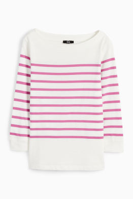 Maglia a maniche lunghe basic - a righe