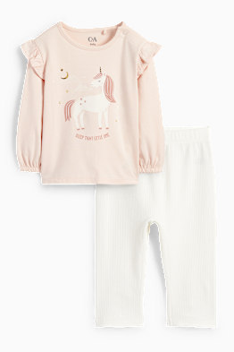 Unicorn - pijama bebeluși - 2 piese