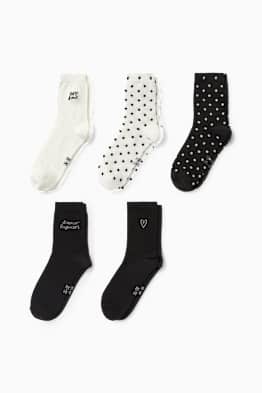 Multipack 5er - Herz - Socken mit Motiv