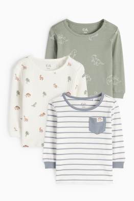 Multipack 3er - Dino - Baby-Sweatshirt