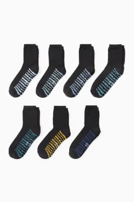 Lot de 7 paires - chaussettes - à motif