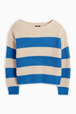 Maglione - a coste - a righe