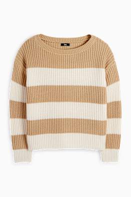 Maglione - a coste - a righe