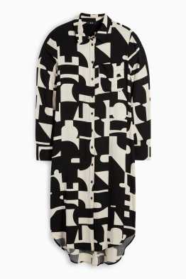 Vestido camisero de viscosa - estampado