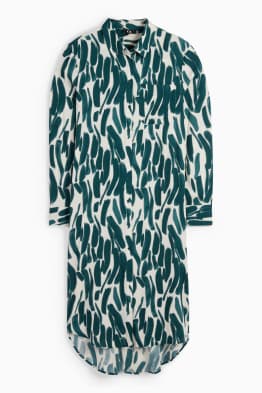 Vestido camisero de viscosa - estampado