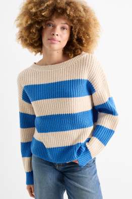 Maglione - a coste - a righe