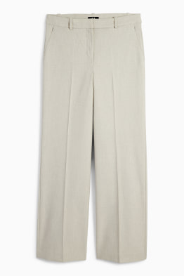 Business-broek - high waist - wide leg - met structuur