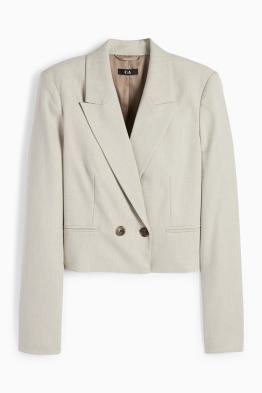 Korte blazer - getailleerd - met structuur