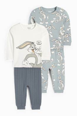 Confezione da 2 - Bugs Bunny - pigiama per neonati - 4 pezzi
