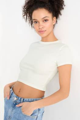 Crop T-Shirt - gerippt