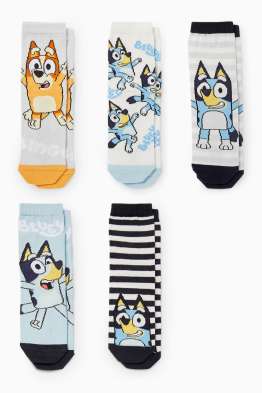 Wielopak, 5 par - Bluey - skarpety z motywem