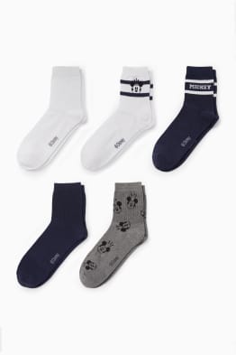Multipack 5 ks - tenisové ponožky s motivem - Mickey Mouse