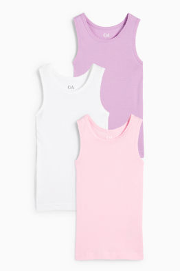Set van 3 - singlet - fijne ribstof