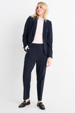 Pantalon de toile - high waist - tapered fit