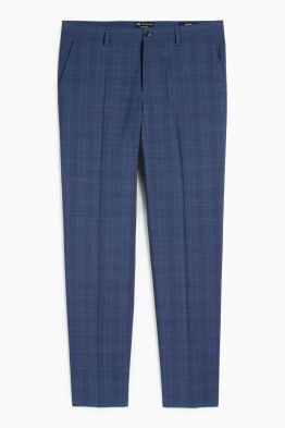 Pantaloni coordinabili - lana vergine - regular fit - a quadretti