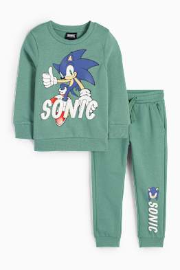 Sonic - set - felpa e pantaloni sportivi - 2 pezzi