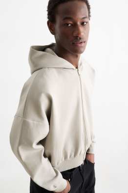 Oversized sweatvest met capuchon