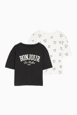 Set van 2 - hartje - T-shirt