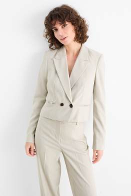 Korte blazer - getailleerd - met structuur