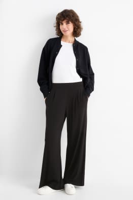 Basic jersey broek - mid waist - straight fit