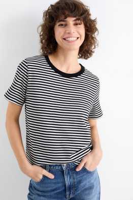 Basic T-shirt - gestreept