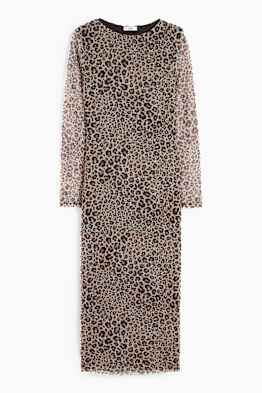 Vestito in tulle - stampa leopardata