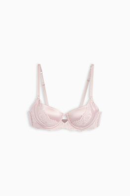 Reggiseno in raso con ferretti - DEMI - imbottito