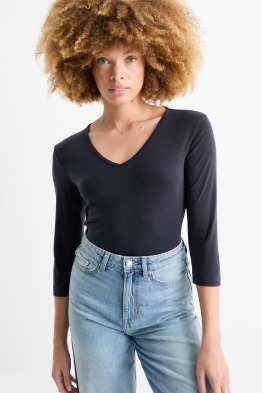 Basic-Langarmshirt
