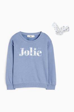 Bloem - set - sweatshirt en scrunchie - 2-delig
