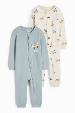 Multipack 2er - Auto und Tiere - Baby-Schlafanzug