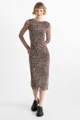 Vestito in tulle - stampa leopardata