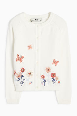 Flower and butterfly - cardigan