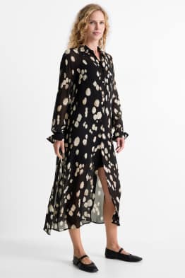 Vestido camisero - de lunares