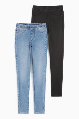 Confezione da 2 - jeggings - vita media - skinny fit