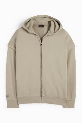 Sudadera extragrande con cremallera y capucha