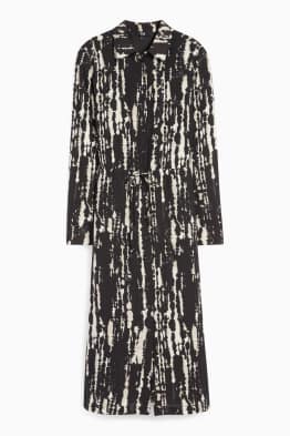 Vestido camisero - estampado - con textura