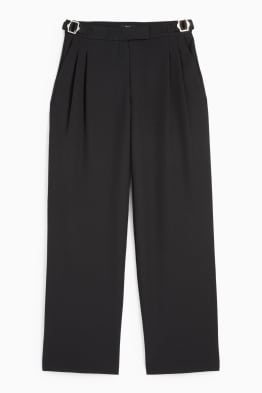 Pantalon - mid waist - wide leg