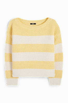 Maglione - a coste - a righe