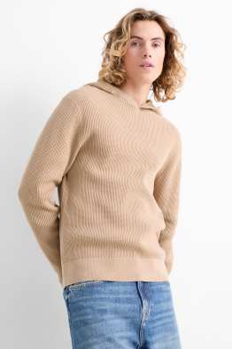 Jersey con capucha - con textura