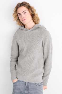 Jersey con capucha - con textura