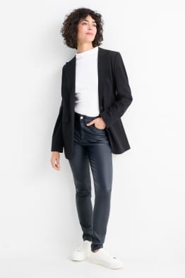 Pantaloni - vita alta - skinny fit - effetto brillante