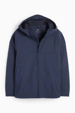 Softshelljacke mit Kapuze - wasserabweisend - 4 Way Stretch