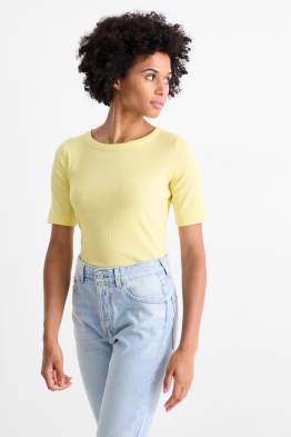 Basic T-shirt - slim fit - ribbed