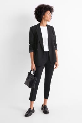 Cloth trousers - mid-rise waist - tapered fit