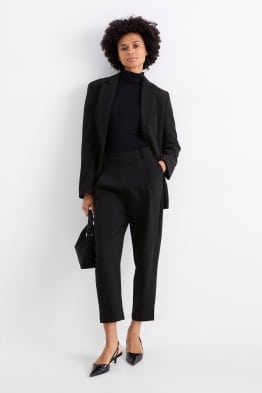 Pantalon de toile - high waist - tapered fit