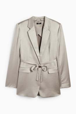Lange blazer - getailleerd - glanzend