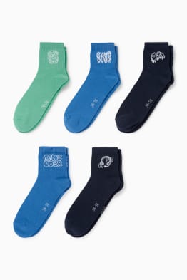 Pack de 5 - videojuegos - calcetines con dibujo